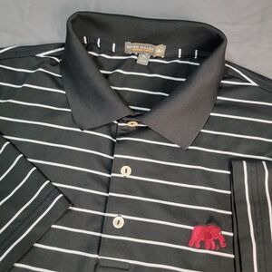 Peter Millar Summer Comfort Polo Mens Large Red Alabama Crimson Tide Bama Script